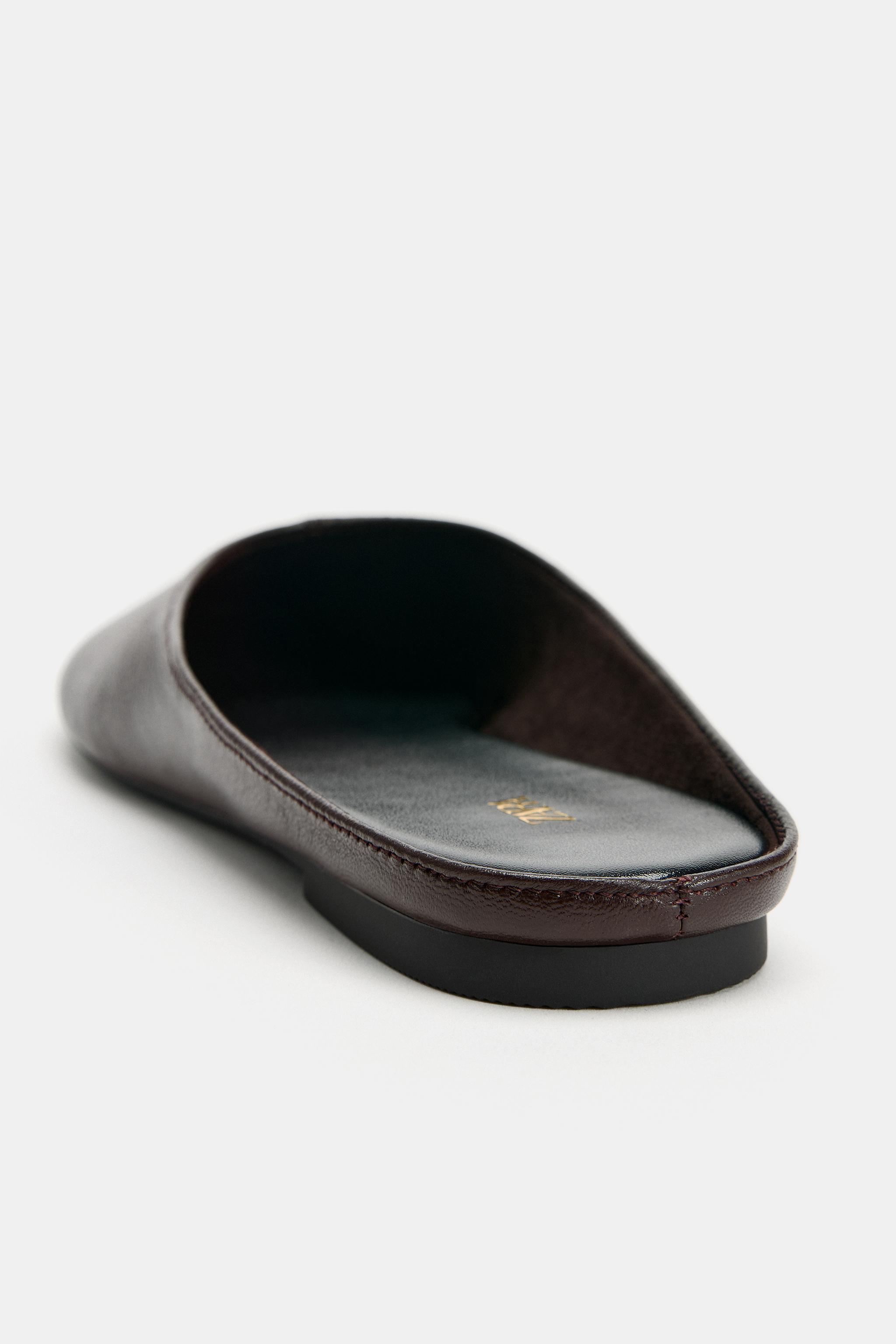 LEATHER SLINGBACK SHOES